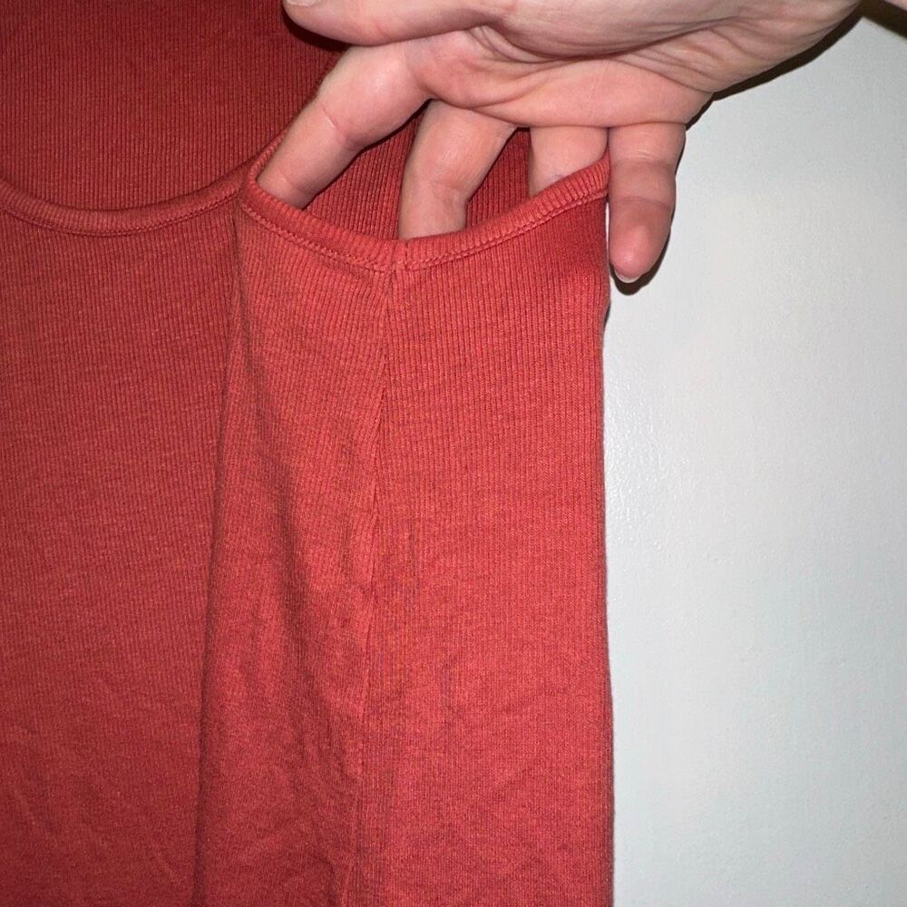 Faherty Women’s Small Basic Ribbed Scoop Neck Tan… - image 4